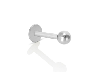 Orecchino piercing sfera in oro bianco 18 kt, chiusura a vite interna, collezione CONE – LA FENICE LUXURY – 31O3613