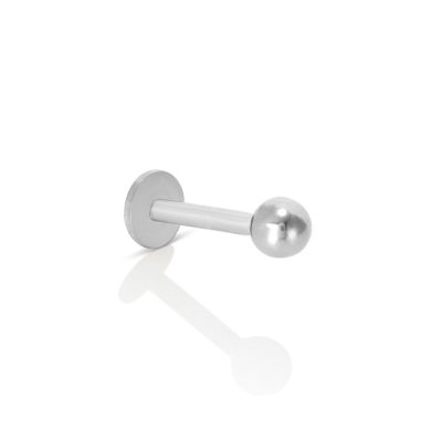 Orecchino piercing sfera in oro bianco 18 kt, chiusura a vite interna, collezione CONE – LA FENICE LUXURY – 31O3613