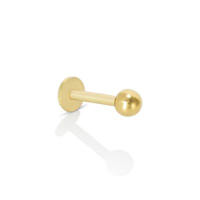 Orecchino piercing sfera in oro giallo 18 kt, chiusura a vite interna, collezione CONE – LA FENICE LUXURY – 32O3618