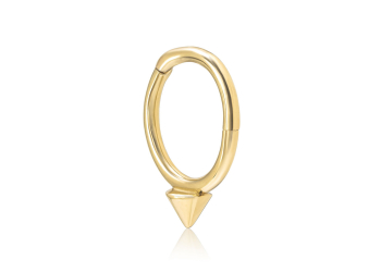 Orecchino piercing cerchio in oro giallo 18 kt, chiusura a scatto, collezione CONE – LA FENICE LUXURY – 32O3760