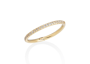 Orecchino piercing micropavé Conch Clicker Ring ø 12mm in Oro Giallo 18 Carati GRIFFE – LA FENICE LUXURY – 32O3895